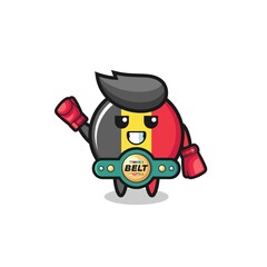 Obraz premium belgium flag boxer mascot character