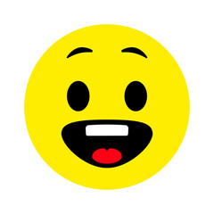 Smiley face. Emoji icon vector. Emoticon sign. Positive emotions. Vector illustration.