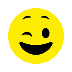 Smiley face. Emoji icon vector. Emoticon sign. Positive emotions. Vector illustration.