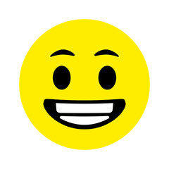 Smiley face. Emoji icon vector. Emoticon sign. Positive emotions. Vector illustration.