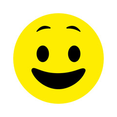 Smiley face. Emoji icon vector. Emoticon sign. Positive emotions. Vector illustration.