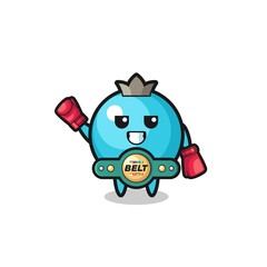 blueberry boxer mascot character