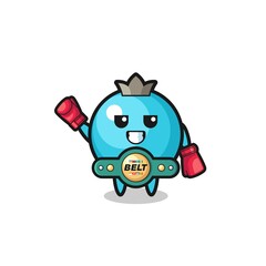 blueberry boxer mascot character
