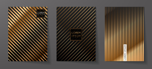 Luxury paper cut background, Abstract decoration, golden pattern, halftone gradients, 3d Vector illustration. Black, white, blue, gold waves Cover template, geometric shapes, modern minimal banner.