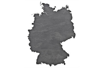 Karte von Deutschland auf dunklem Schiefer