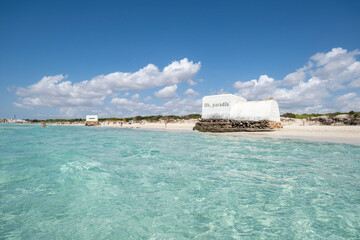 Sa Rapita-Ses Covetes beach, machine gun nest, Mallorca, Balearic Islands, Spain
