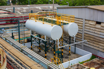 Storage one of fuel oil in the horizontal tanks