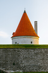 Medieval fortifications of the Kuressaare castle in Saaremaa, Estonia. Towers, windmills, stone...