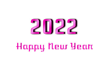 Happy New Year typography illustration, Happy new year text illustration. !! Not Fully Editable !!