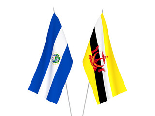 Republic of El Salvador and Brunei flags