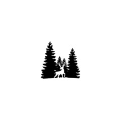 Pine deer logo design