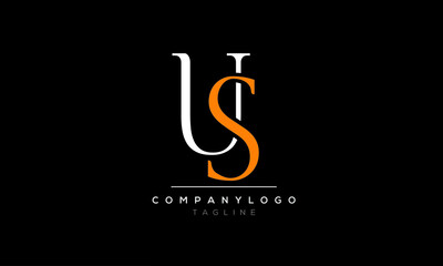 
Abstract Letter Initial US SU Vector Logo Design Template