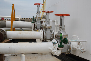 Steel long pipes and valves factory during refinery Petrochemistry industry