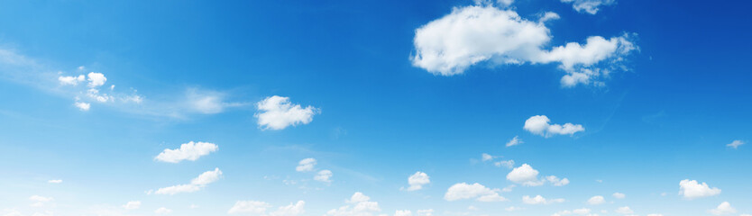 Naklejka na ściany i meble panorama blue sky with white cloudy