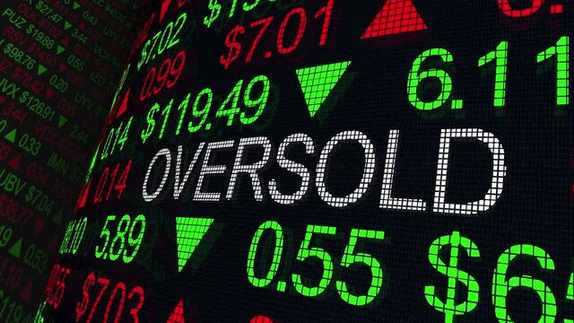 Oversold Company Stock High Trading Undervalued Business Share Prices 3d Animation