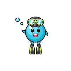 the blueberry diver cartoon character