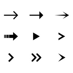 Different arrows vector icon set