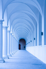 corridor with columns