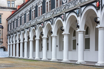 Fototapeta na wymiar the facade of the palace