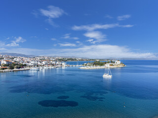 Aerial view Datca town, Mugla province - Turkey.