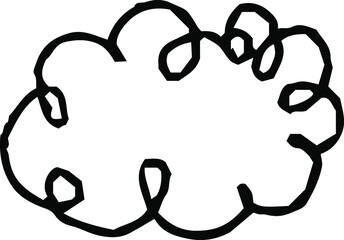 子供が描いた雨雲のかわいい落書き くもり