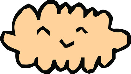 子供が描いた雨雲のかわいい落書き くもり