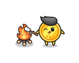 medal character is burning marshmallow