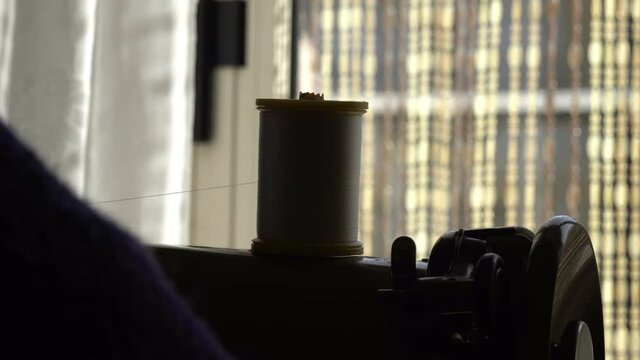 Thread Spool on a Sewing Machine
