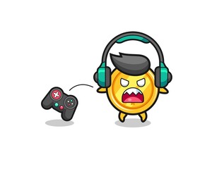 medal gamer mascot is angry