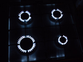 Kitchen gas stove burner