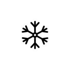 Snow flake. Vector illustration of safe packaging symbol for use at low or cold temperatures, isolated on a blank background that can be edited and changed color. Perfect for code on packaging. EPS 10