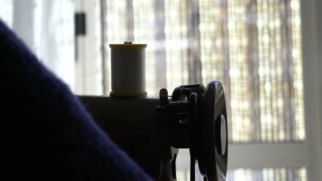 Thread Spool on a Sewing Machine
