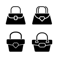 Woman Bag Icon Design Vector Template Illustration