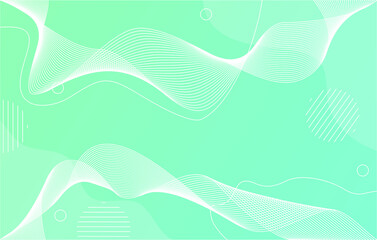 green abstract wavy background