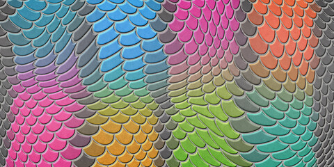Colorful mermaid scales, fish scale © allexxandarx