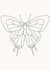 Poster with butterfly in modern, trendy colors, contemporary aesthetic background or card template