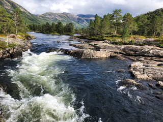 river in the mountains