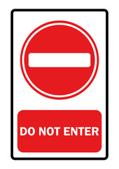 No entry traffic signs Vector illustration