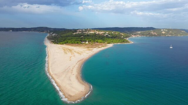 Possidi cape on Possidi Beach, Halkidiki, Greece