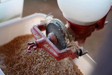 grinding barley malt
