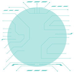 green background technology concept of digital worldwide network with technological circuits. vector, illustration