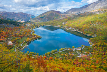 Lake Scanno (L'Aquila, Italy) - When nature is romantic: the heart - shaped lake on the Apennines...