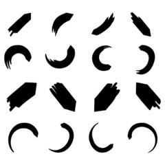 Hand drawn doodle arrows. Set of simple vector arrows.