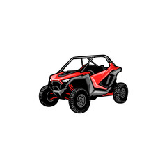 Buggy - UTV -  ATV adventure illustration isolated vector © winana