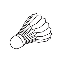 Line art shuttlecock vector illustration suitable for anything related to badminton