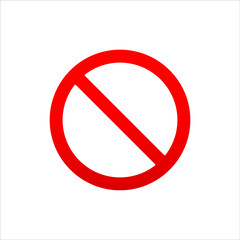 Obraz na płótnie Canvas Forbidden Symbol Prohibited Sign Isolated Vector