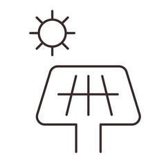 Solar panel electricity energy  environment power sun vector design sign symbol icon illustration