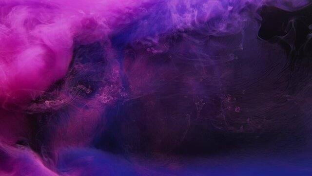 Color mist background. Logo reveal. Magic haze. Enchanted air. Neon magenta pink blue purple vapor cloud wave flow animation abstract overlay effect for transition.