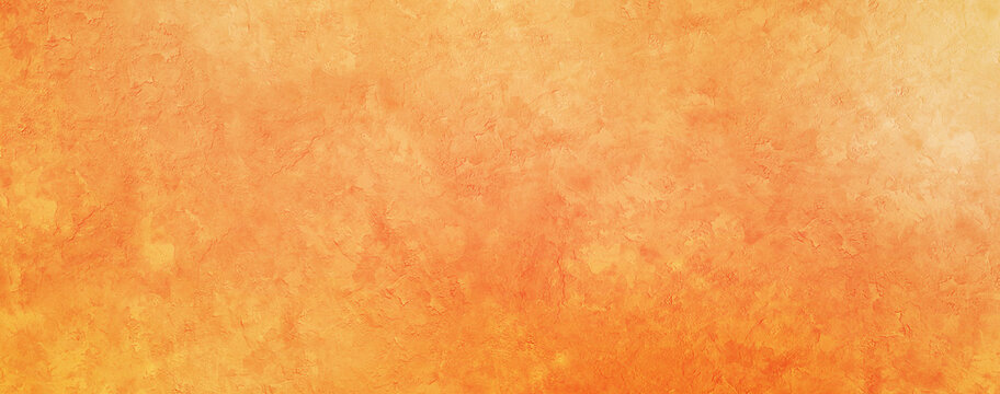 Panorama of orange concrete texture background for business corporate design
