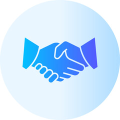 Obraz premium Handshake Gesture gradient icon